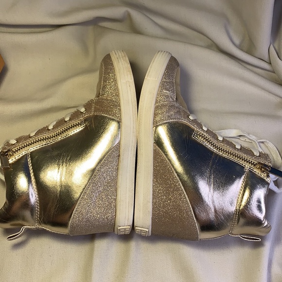 Stuart Weitzman Champaign Gold wedge sneakers - Picture 12 of 16